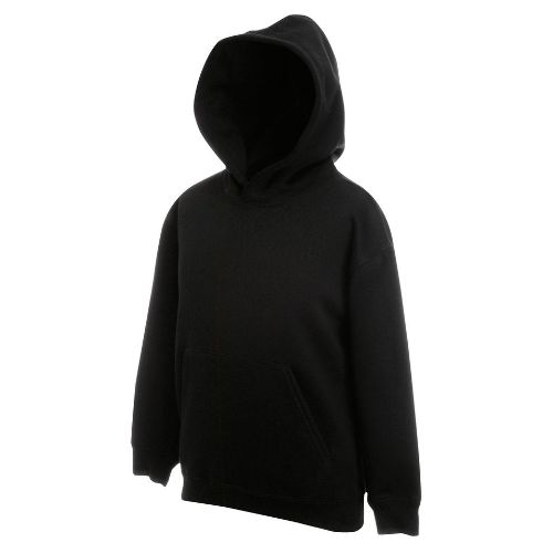 Fruit Of The Loom Kids Premium Hooded Sweatshirt Black